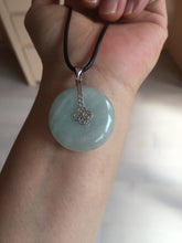 Load image into Gallery viewer, 28.6/5.6mm Type A 100% Natural sunny green light purple red Jadeite Jade Safety Guardian Button donuts Pendant group BP112