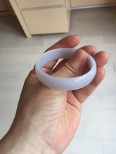 Load image into Gallery viewer, 49.6mm Certified Type A 100% Natural light purple white Jadeite Jade bangle BS119-1524
