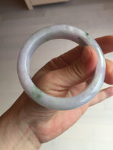 Load image into Gallery viewer, 55mm Certified 100% natural Type A light purple with sunny flying flowers jadeite jade bangle BL107-8720