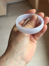 Load image into Gallery viewer, 50mm certified 100% natural Type A white purple thin jadeite jade bangle BS167-1625