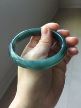 Load image into Gallery viewer, 60.5mm Certified Type A 100% Natural dark green/blue/gray/black Guatemala Jadeite bangle PJ136-1477