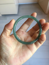 Load image into Gallery viewer, 57.5mm Type A 100% Natural dark green/blue/gray Guatemala slim round cut Jadeite bangle PJ27-4304