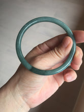 Load image into Gallery viewer, 59.2mm Certified Type A 100% Natural dark green/blue/gray/black slim round cut Guatemala Jadeite bangle GL36-18-3811
