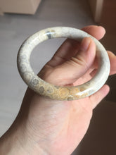Load image into Gallery viewer, 56mm 100% natural beige yellow red round cut Coral Jade (珊瑚玉) bangle XY101