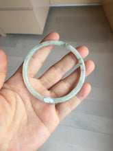 Load image into Gallery viewer, AllaboutjadeCanada.com only 56.6mm certified 100% natural Type A icy watery light green white skinny round cut jadeite jade bangle AZ188-(7340)