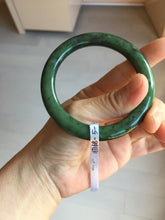 Load image into Gallery viewer, 56.6mm certified 100% Natural dark green/black nephrite (碧玉) bangle HT168-5-3870