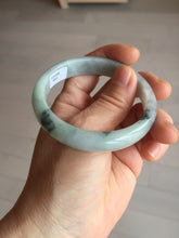 Load image into Gallery viewer, 54mm 100% natural type A light green with green floating flowers jadeite jade bangle PA258-3843 AllaboutjadeCanada.com only