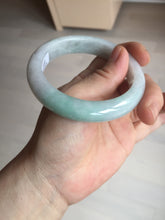 Load image into Gallery viewer, 56.5mm certified 100% natural type A white/light green white purple jadeite jade bangle AH100-0545