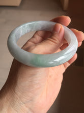 Load image into Gallery viewer, 57.5mm certified 100% natural Type A light green/purple jadeite jade bangle PE9-0311