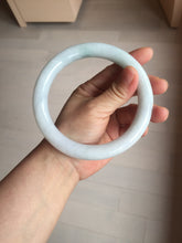 Load image into Gallery viewer, 74.5mm certified Type A 100% Natural light green white round cut plus size Jadeite Jade bangle BP171-(1257)