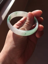 Load image into Gallery viewer, 50mm 100% natural type A sunny green light green gray jadeite bangle PB271-0997
