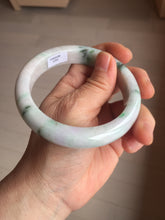 Load image into Gallery viewer, 60.5mm certified type A 100% Natural sunny green/purple chubby Jadeite jade bangle PH188-1255