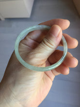Load image into Gallery viewer, 50mm Certified Type A 100% Natural icy watery light green gray slim Jadeite Jade bangle PJ52-2046