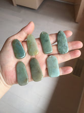 Load image into Gallery viewer, 100% Natural type A oily dark green/black Jadeite Jade safe and sound pendant group PC27