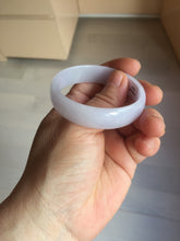 Load image into Gallery viewer, 49.6mm Certified Type A 100% Natural light purple white Jadeite Jade bangle BS119-1524
