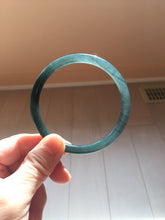 Load image into Gallery viewer, 卖了 60mm Type A 100% Natural icy black(冰乌鸡) blue gray Guatemala Slim Round Cut Jadeite Bangle PJ152-1378
