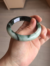 Load image into Gallery viewer, 54mm certified 100% natural Type A dark green white jadeite jade bangle AA43-5316