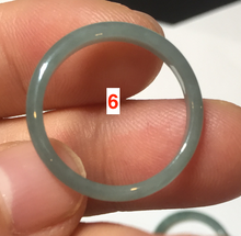 Load image into Gallery viewer, 17.7mm 7 1/2 100% natural type A icy watery green/blue icy watery Guatemala jadeite jade band ring group BP77