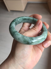 Load image into Gallery viewer, 56mm certified Type A 100% Natural dark green gray Jadeite Jade bangle BS112-6647