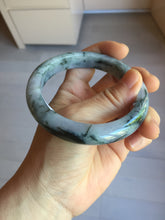 Load image into Gallery viewer, 60.5mm Certified Type A 100% Natural dark green/red/purple/gray Snowy Pine Mountain Jadeite Jade bangle PE116-1215