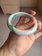Load image into Gallery viewer, 56.5mm certified Type A 100% Natural sunny green/purple/white(白底青) Jadeite Jade bangle BF141-4072