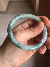 Load image into Gallery viewer, 54.5mm Certified Type A 100% Natural green round cut jadeite Jade bangle PJ36-0285