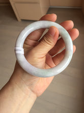 Load image into Gallery viewer, 58.3mm certified 100% natural light green/white/purple/red chubby round cut jadeite jade bangle BS36-(5567)