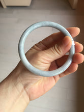 Load image into Gallery viewer, 62.2mm certified Type A 100% Natural white gray light purple round cut Jadeite Jade bangle PE91-3213