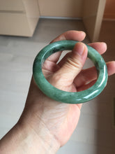 Load image into Gallery viewer, 56.5mm Certified Type A 100% Natural Woodland Green Jadeite Bangle BH234-0253