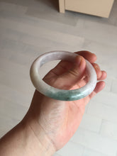 Load image into Gallery viewer, 56.9mm Certified Type A 100% Natural dark green/white/purple Jadeite Jade bangle BL82-4053