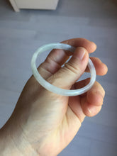 Load image into Gallery viewer, 50mm Certified Type A 100% Natural icy watery light purple green white slim Jadeite Jade bangle PJ55-2049