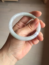 Load image into Gallery viewer, 54.7mm certified 100% natural Type A gray green white purple round cut jadeite jade bangle AA124-4912