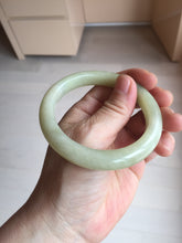 Load image into Gallery viewer, 56.1mm Certified 100% Natural Yellow White Nephrite Bangle HN226