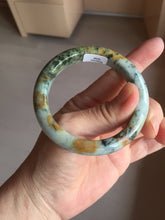 Load image into Gallery viewer, 53.2mm Certified type A 100% Natural green/yellow/brown autumn forest Jadeite bangle PD183-5698