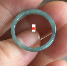 Load image into Gallery viewer, Size 7 3/4 100% natural type A icy watery light green/blue/yellow/gray skinny Guatemala jadeite jade band ring AR102