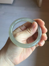 Load image into Gallery viewer, 卖了 54mm Certified 100% Natural icy gray black (灰冰) nephrite jade bangle HT137-3358