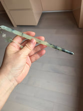 Load image into Gallery viewer, 18.5cm 100% Natural black white ink painting(水墨) Xiu Jade (Serpentine) Hairpin with Doggy Hanging Ornament AW68