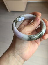 Load image into Gallery viewer, 58.5mm certified 100% natural Type A dark green purple red black Mountain Blossoms (山花烂漫)jadeite jade bangle PC256-0467