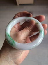 Load image into Gallery viewer, 60mm certified 100% natural type A sunny green white jadeite jade bangle BH31-5424