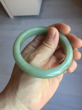 Load image into Gallery viewer, 55.1mm Certified Type A 100% Natural Oily Dark Green Gray Black(油青) Jadeite Jade Bangle PE107-7151