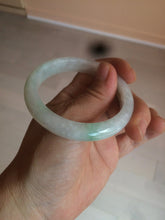 Load image into Gallery viewer, 52.5 mm Certified Type A 100% Natural sunny green/white Jadeite jade bangle m97-5059