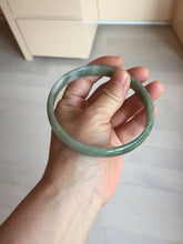 Load image into Gallery viewer, 70mm certified Type A 100% Natural dark green brown white plus size Jadeite Jade bangle BH231-0510
