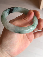 Load image into Gallery viewer, Shopify only 52.9mm Certified Type A 100% Natural green flying flowers Jadeite Jade bangle BF125-8568