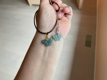 Load image into Gallery viewer, 100% Natural type A icy watery light dark green/blue/gray/black Guatemala Jadeite Jade butterfly pendant BP177