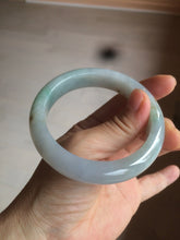 Load image into Gallery viewer, Reserved! Please don't order. 56.8mm certified type A 100% Natural icy watery green/white/brown/purple jadeite jade bangle Z127-4408