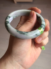 Load image into Gallery viewer, 56.8mm certificated Type A 100% Natural white/green/purple Jadeite Jade bangle E47-6211
