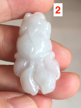 Load image into Gallery viewer, 100% Natural clear sunny green gray jadeite jade golden fish Pendant group BP109