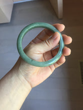 Load image into Gallery viewer, 61.2mm certified type A 100% Natural dark green gray Jadeite jade bangle PJ47-2858