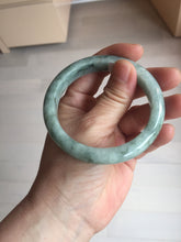 Load image into Gallery viewer, 55.2mm certified Type A 100% Natural dark green gray Jadeite Jade bangle PJ88-6650