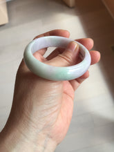 Load image into Gallery viewer, 51.5mm certified Type A 100% Natural sunny green purple oval Jadeite Jade bangle PC5-4031